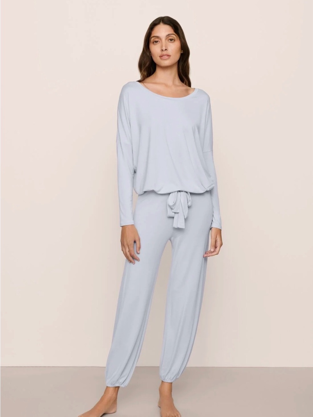 Eberjey BlueGray Tie-Waist Loungewear set women’s size S/P